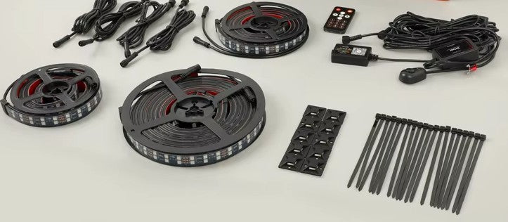 TRIPLE ROW Underglow Light Kit for Cars (Chasing Style) and NEW GRILLE LIGHT included!