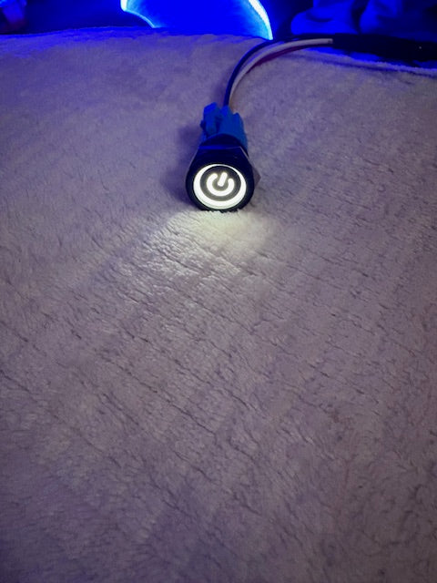 Latching switch (White Illumination) Ring light 12v universal switch