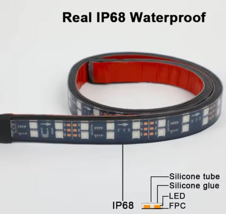 Dual Row Underglow Light Kit for Cars (Chasing Style) (2 week Shipping time)