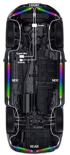Dual Row Underglow Light Kit for Cars (Chasing Style) (2 week Shipping time)